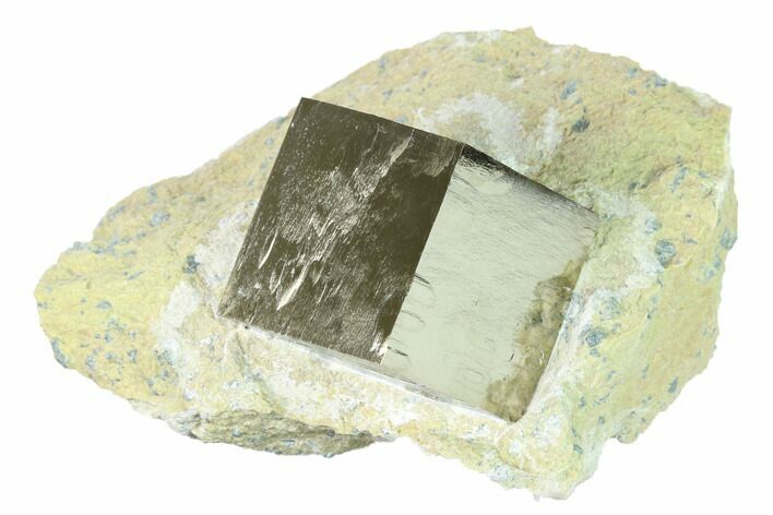 Large, Natural Pyrite Cube In Rock - Navajun, Spain #168511